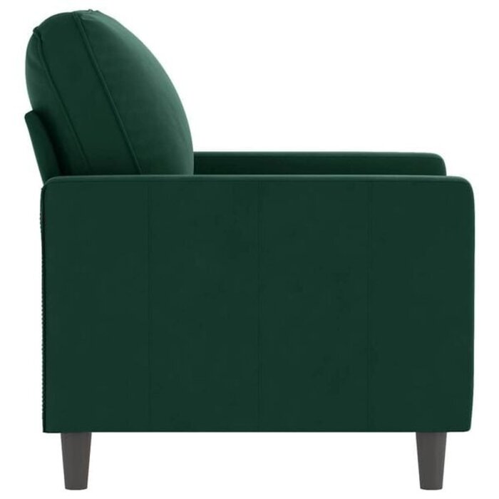 Ciemnozielony fotel welurowy 60 cm - 80% taniej