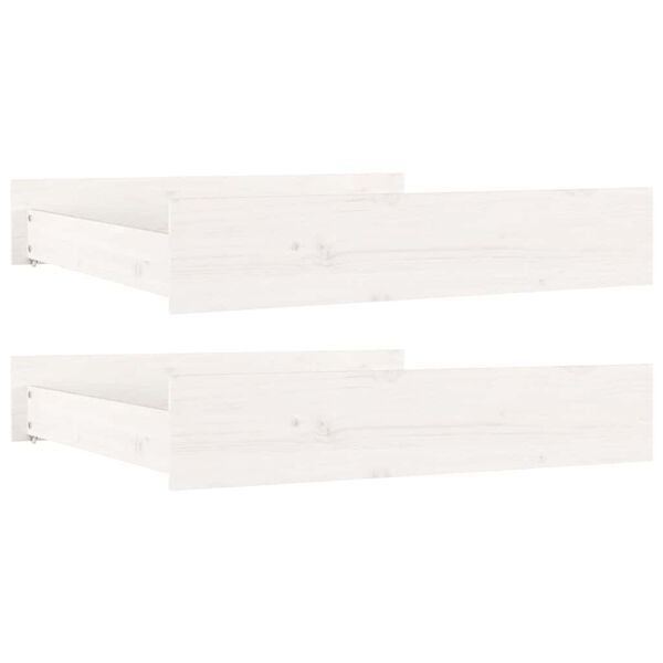 Szuflady pod łóżko z litego drewna 95x93 cm białe - 76% taniej