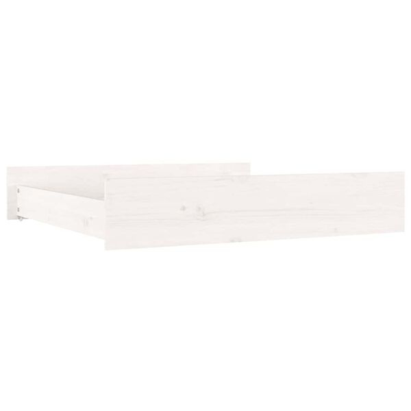 Szuflady pod łóżko z litego drewna 95x93 cm białe - 76% taniej