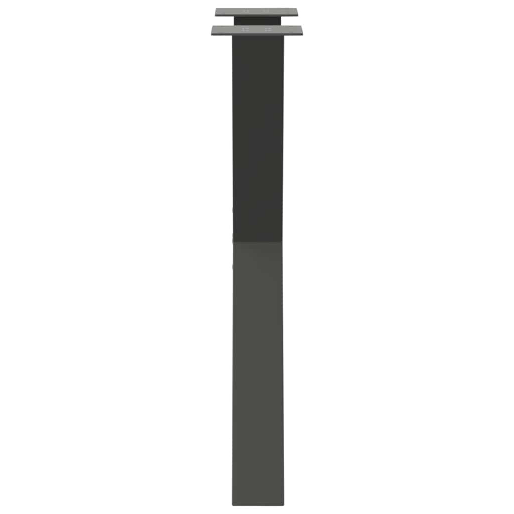 Antracytowe nogi do stołu w kształcie X 50 cm - 74% taniej