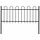 Stalowe ogrodzenie ogrodowe 180x130 cm czarne - 44% taniej