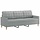 Nowoczesna sofa trzyosobowa 180 cm jasnoszara - 81% taniej