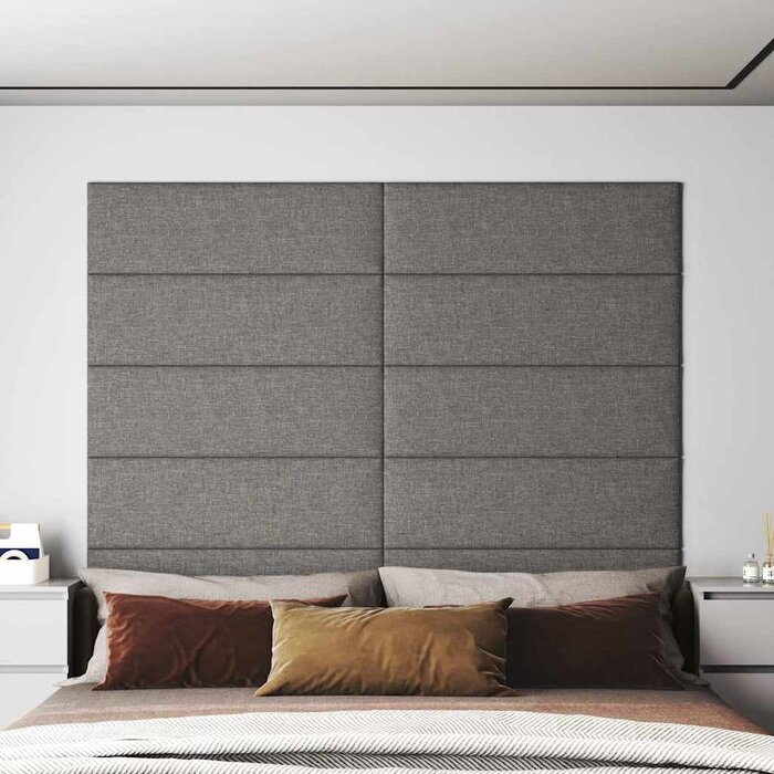 Zestaw 12 paneli ściennych 90x30 cm jasnoszare - 75% taniej
