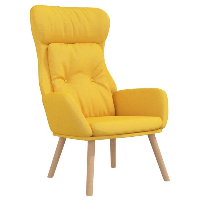 Musztardowy fotel wypoczynkowy 70x77x94 cm - 76% taniej