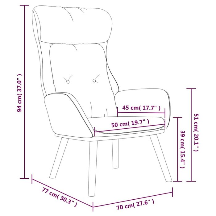 Musztardowy fotel wypoczynkowy 70x77x94 cm - 76% taniej