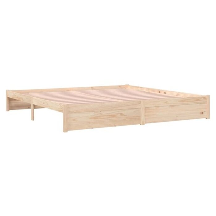 Rama łóżka 200x200 cm z litego drewna sosnowego - 76% taniej