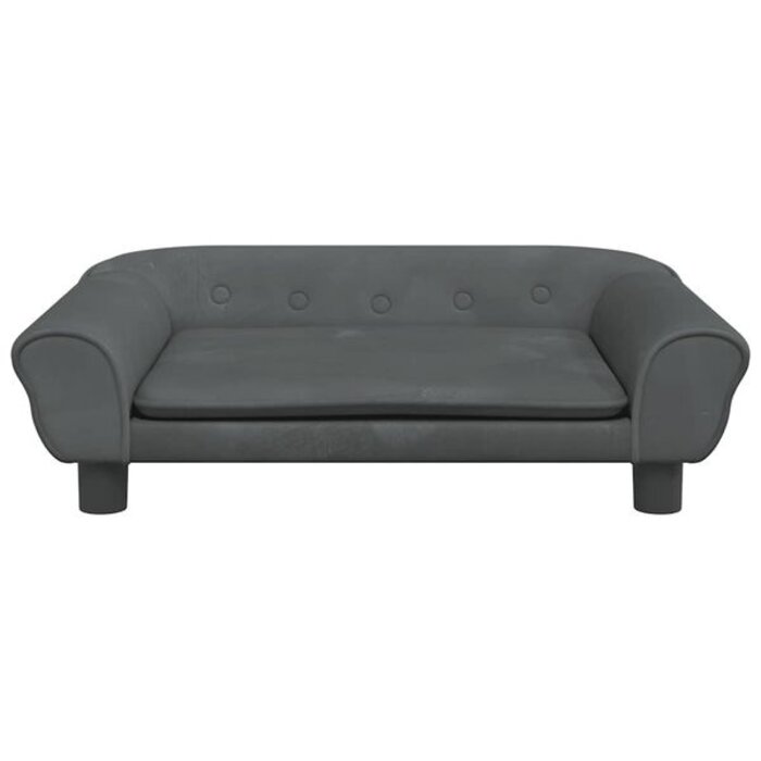 Dziecięca kanapa welurowa 70x45x26 cm ciemnoszara -63% taniej
