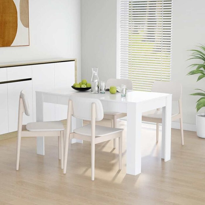 Minimalistyczny stół do jadalni 140x76 cm biały - 78% taniej