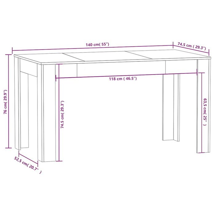 Minimalistyczny stół do jadalni 140x76 cm biały - 78% taniej