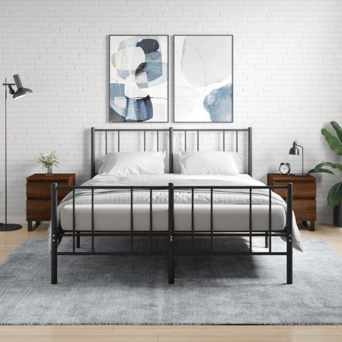 Vidaxl Zestaw 2 szafek nocnych dąb brązowy 40x35x50 cm - 76% taniej