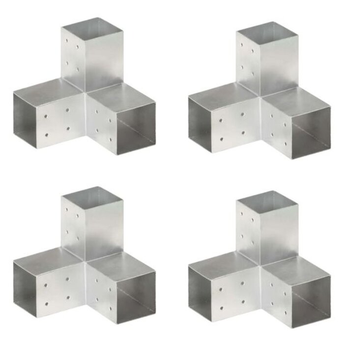 Złącza do słupków w kształcie litery Y 81x81 mm, stal ocynkowana - 70% taniej