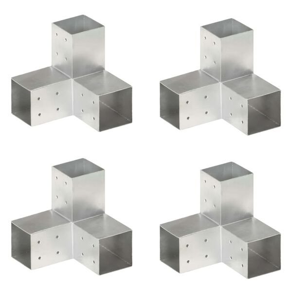 Złącza do słupków w kształcie litery Y 81x81 mm, stal ocynkowana - 70% taniej