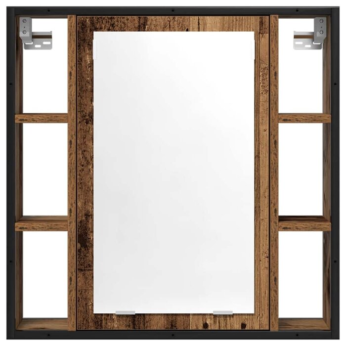 Szafka łazienkowa z lustrem 60x16x60 cm stare drewno - 78% taniej