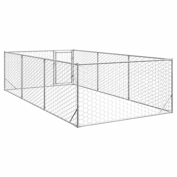 Vidaxl Zewnętrzny kojec dla psa 2x4x1 m ze stali ocynkowanej - 80% taniej