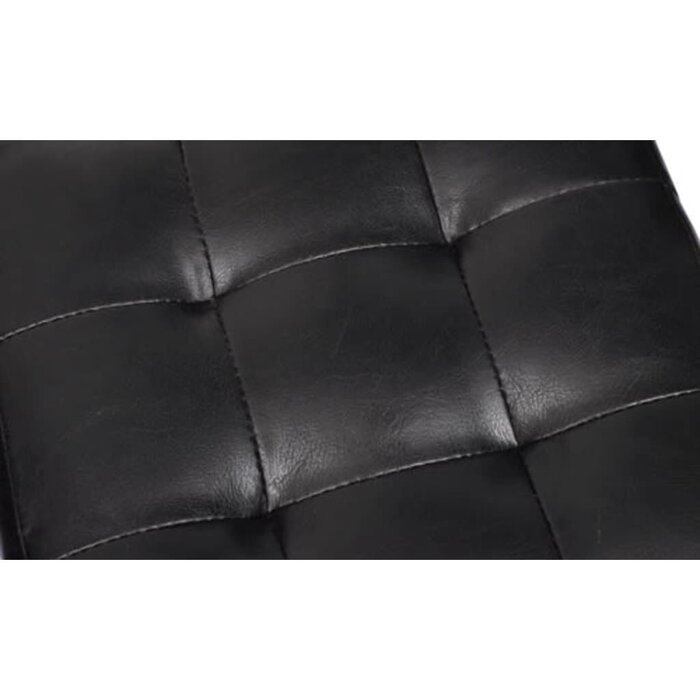 Zestaw 2 czarnych taboretów w kształcie kostki 30x30 cm - 76% taniej