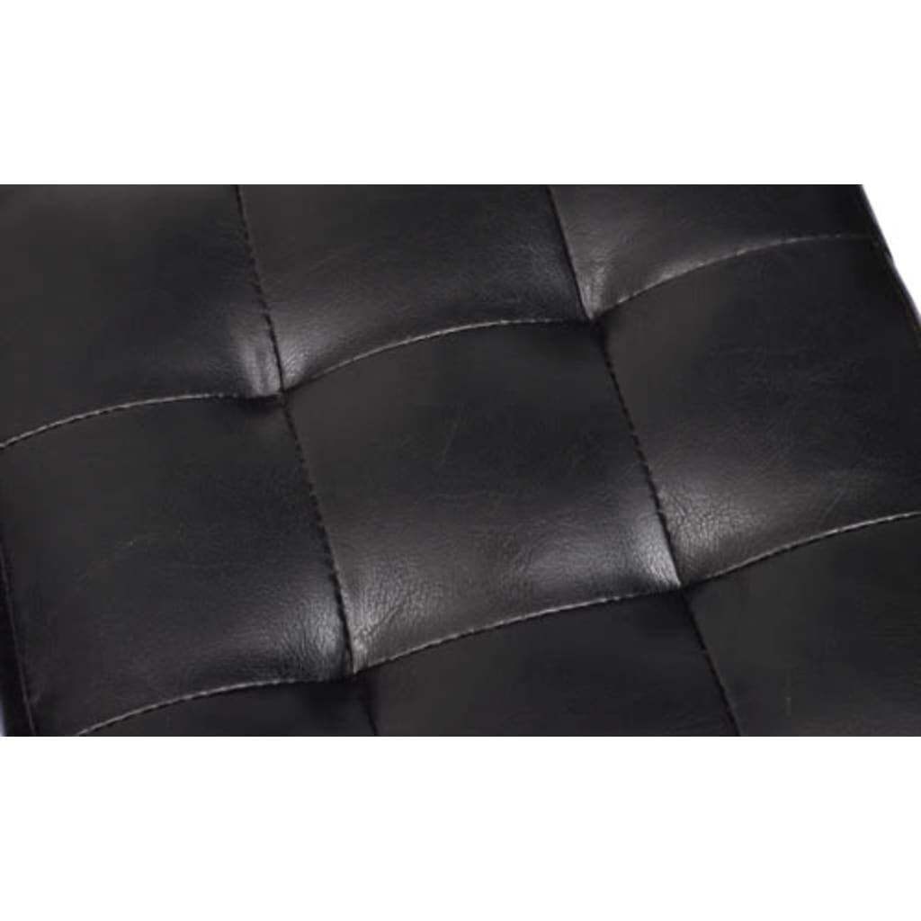 Zestaw 2 czarnych taboretów w kształcie kostki 30x30 cm - 76% taniej