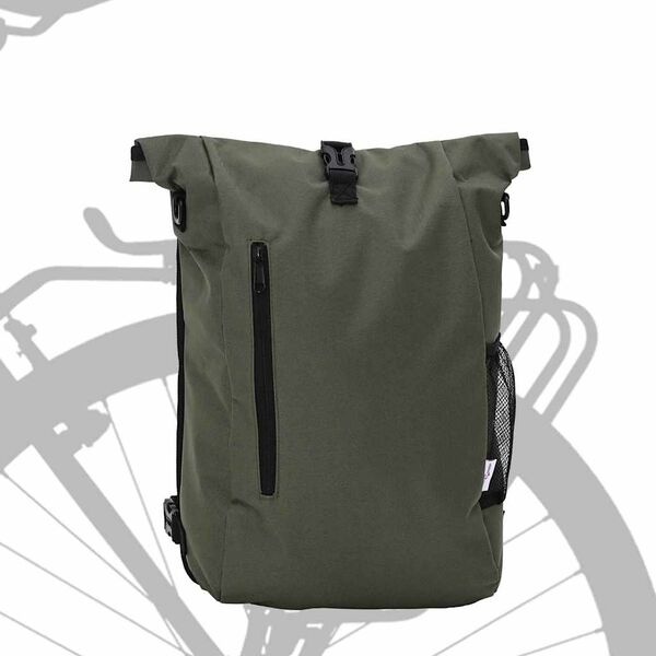 Torba rowerowa oliwkowa 31x13x58cm - 68% taniej