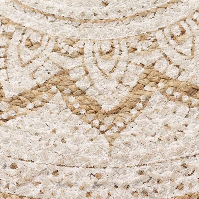 Okrągły dywan jutowy mandala 150 cm - 85% taniej