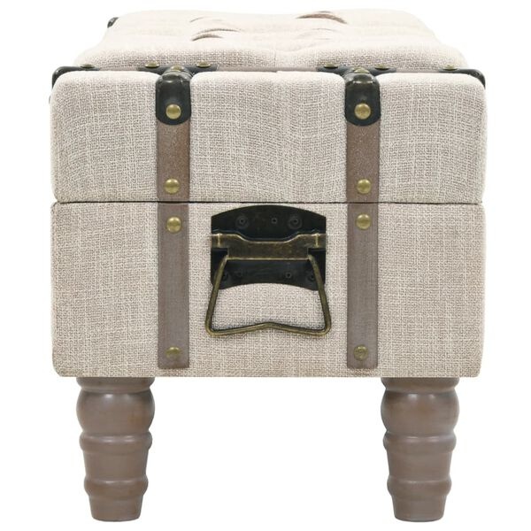 Ławka ze schowkiem 111x34x37 cm kremowa - 78% taniej