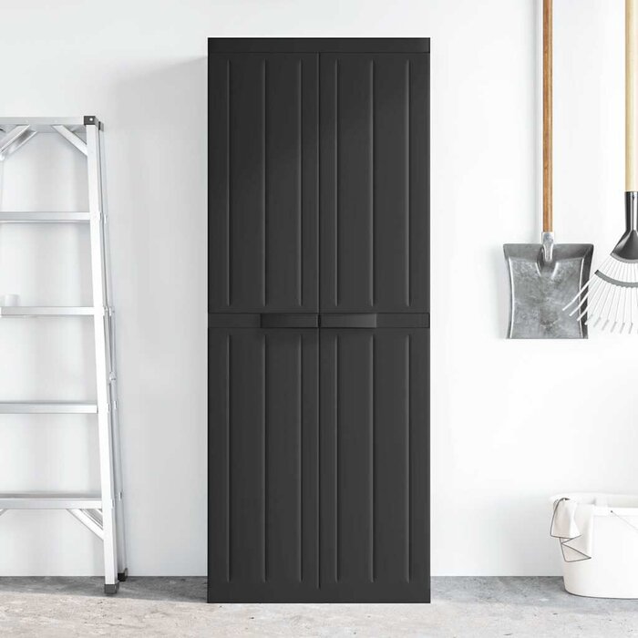 Vidaxl Szafa ogrodowa 65x37x165 cm - czarna - 86% taniej