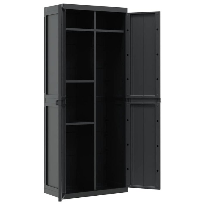 Vidaxl Szafa ogrodowa 65x37x165 cm - czarna - 86% taniej