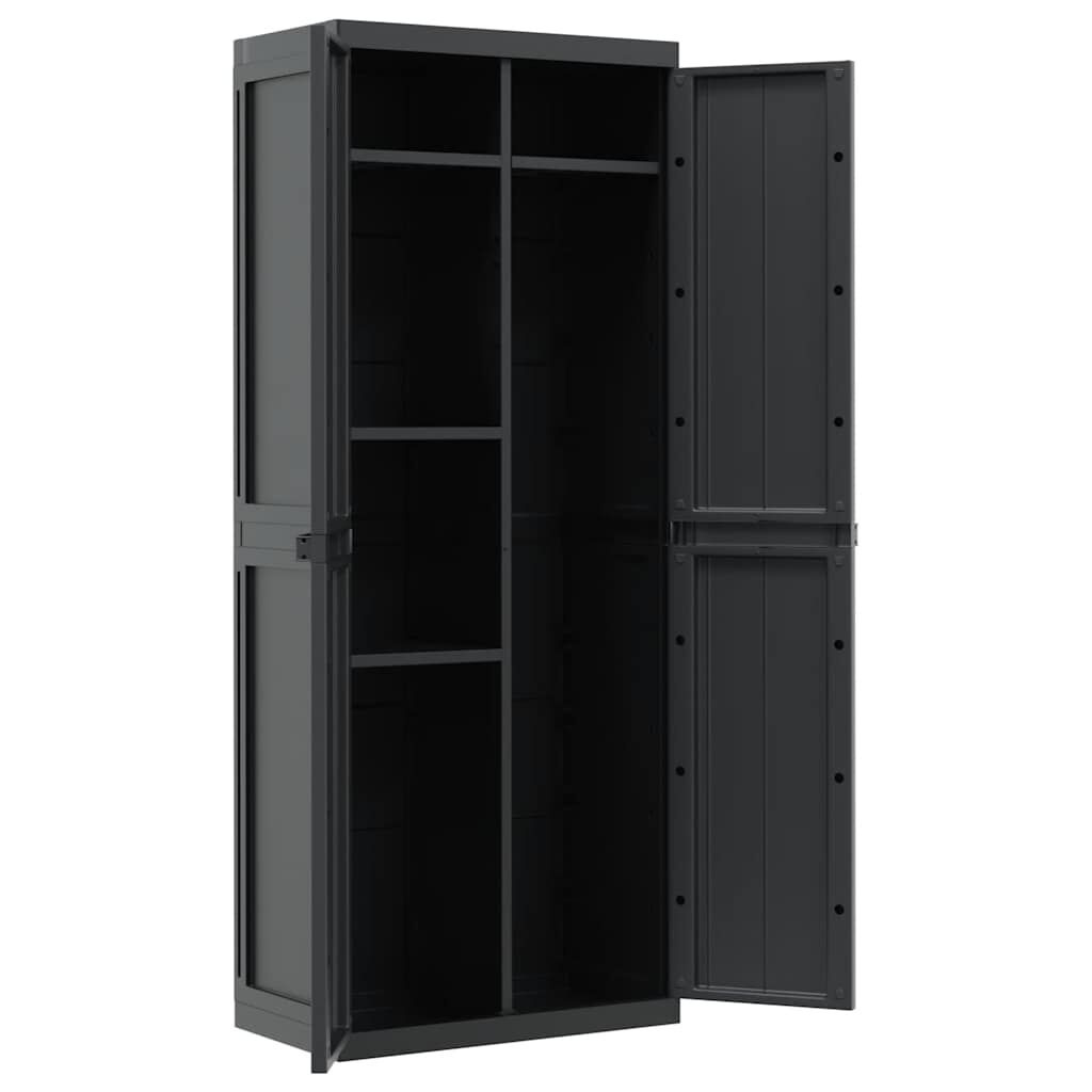 Vidaxl Szafa ogrodowa 65x37x165 cm - czarna - 86% taniej
