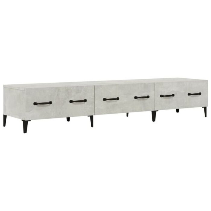 Nowoczesna szafka RTV 150 cm szary beton - 79% taniej
