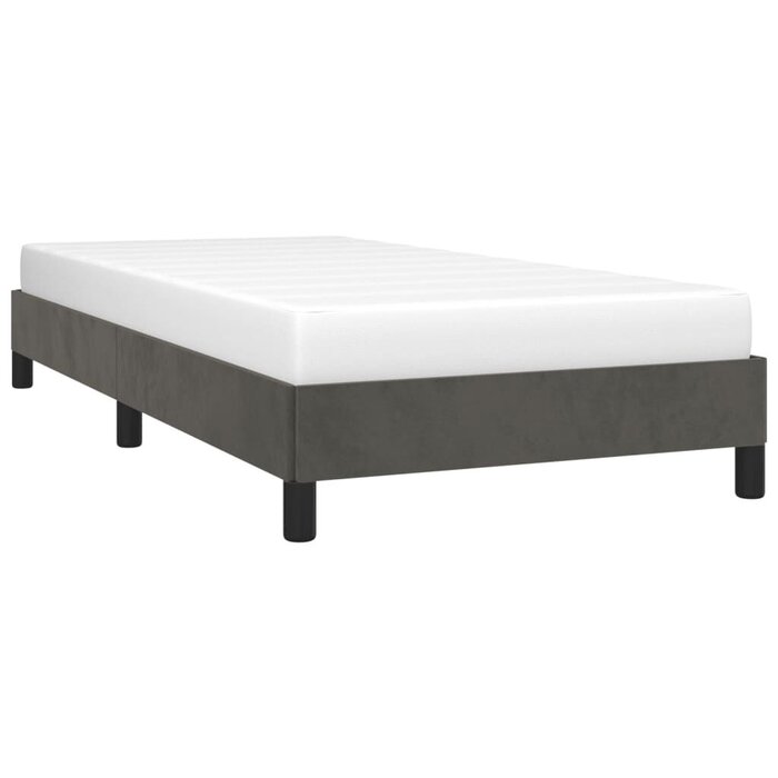 Vidaxl Aksamitna rama łóżka 100x200 cm ciemnoszara - 73% taniej