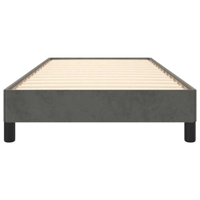 Vidaxl Aksamitna rama łóżka 100x200 cm ciemnoszara - 73% taniej