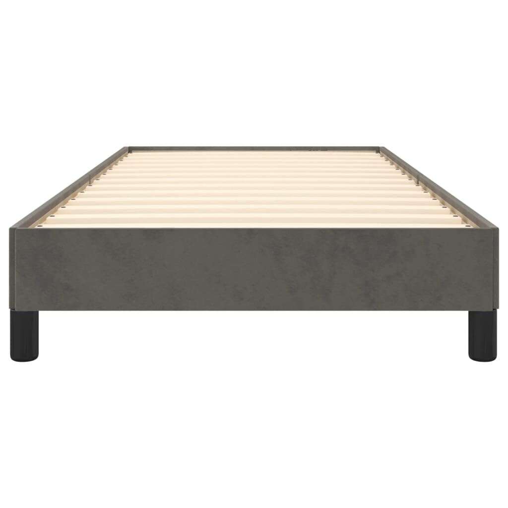 Vidaxl Aksamitna rama łóżka 100x200 cm ciemnoszara - 73% taniej