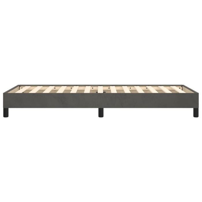 Vidaxl Aksamitna rama łóżka 100x200 cm ciemnoszara - 73% taniej