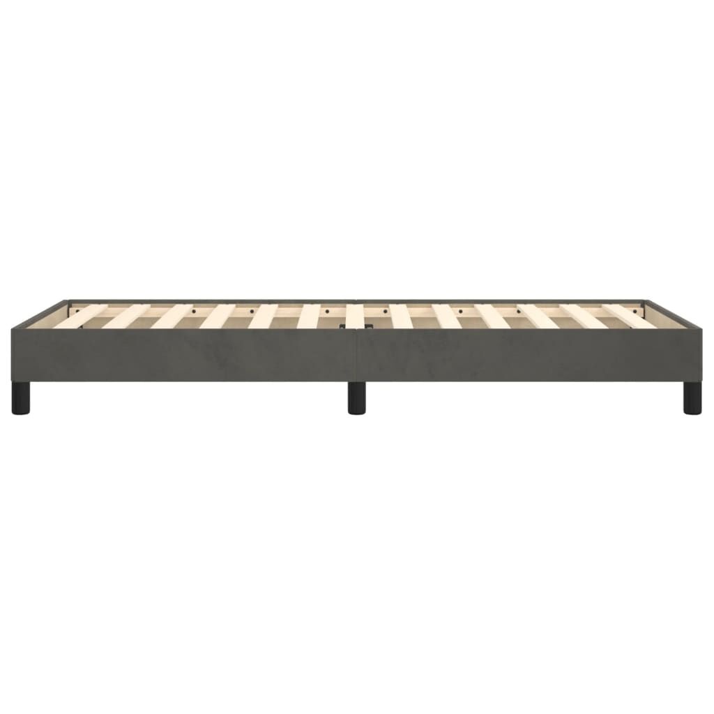 Vidaxl Aksamitna rama łóżka 100x200 cm ciemnoszara - 73% taniej
