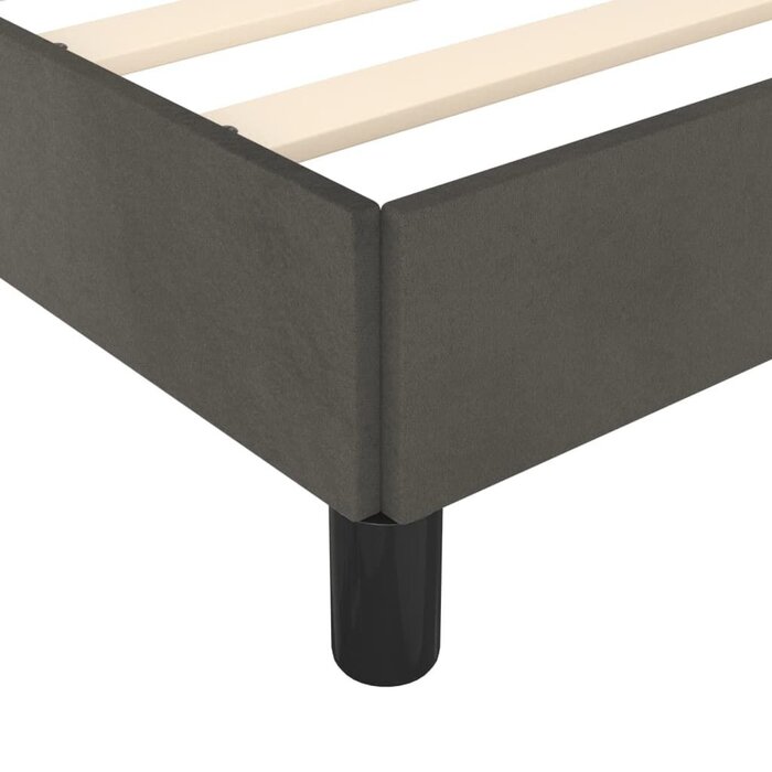 Vidaxl Aksamitna rama łóżka 100x200 cm ciemnoszara - 73% taniej