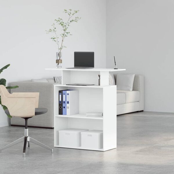 Recepcja biurowa 100x40x104 cm biała - 81% taniej