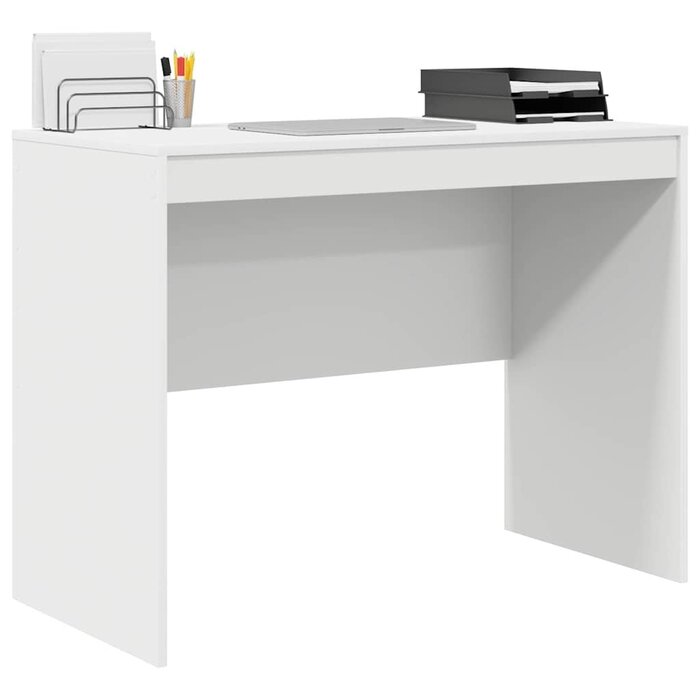 Nowoczesne białe biurko 100x50 cm - outlet - 78% taniej