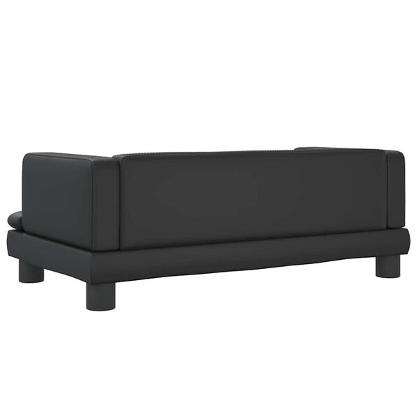Elegancka sofa dla psa 80x45x30 cm - czarna ekoskóra - 76% taniej