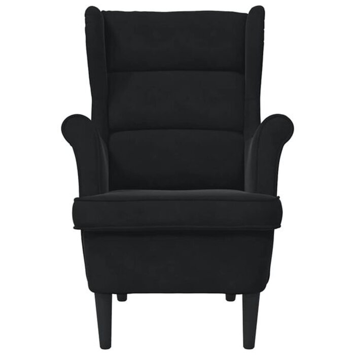 Vidaxl Elegancki fotel welurowy czarny 74x84x100 cm - 77% taniej