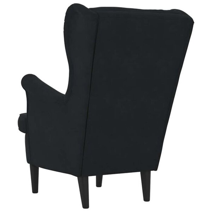 Vidaxl Elegancki fotel welurowy czarny 74x84x100 cm - 77% taniej