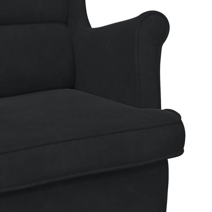 Vidaxl Elegancki fotel welurowy czarny 74x84x100 cm - 77% taniej