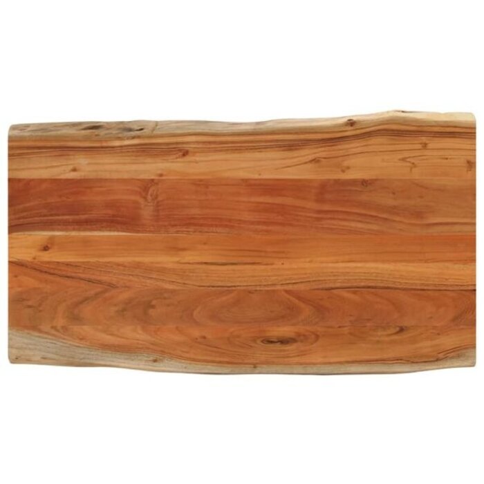 Blat stołu z litej akacji 100x60x2,5 cm - naturalna krawędź - 77% taniej