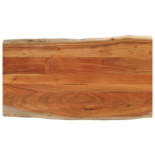 Blat stołu z litej akacji 100x60x2,5 cm - naturalna krawędź - 77% taniej