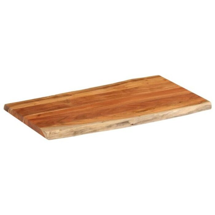 Blat stołu z litej akacji 100x60x2,5 cm - naturalna krawędź - 77% taniej