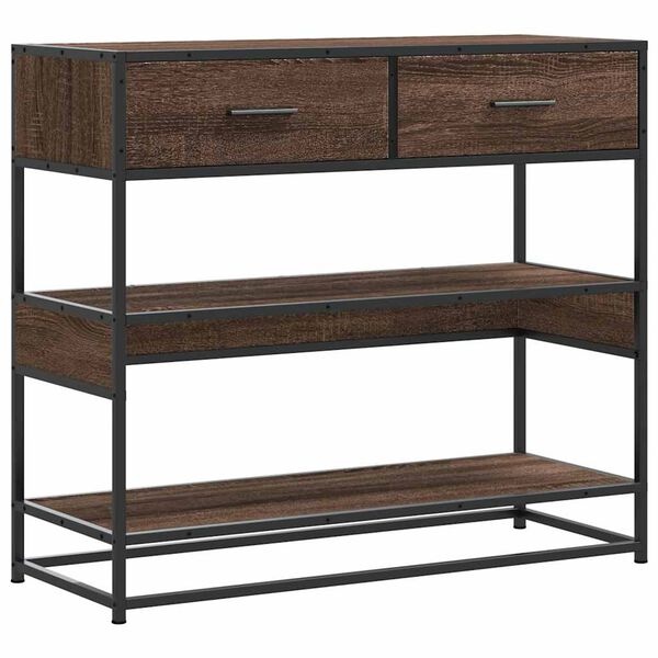 Vidaxl Konsola przyścienna 90x35x80 cm dąb - Outlet 78% taniej