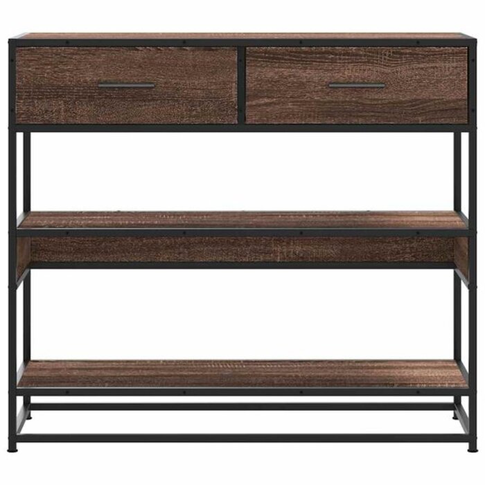 Vidaxl Konsola przyścienna 90x35x80 cm dąb - Outlet 78% taniej
