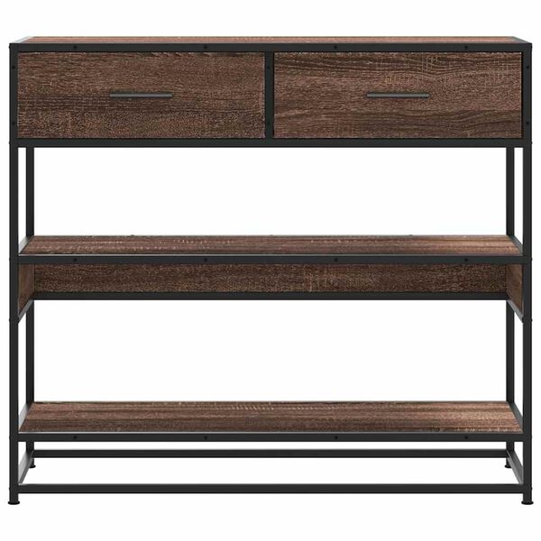 Vidaxl Konsola przyścienna 90x35x80 cm dąb - Outlet 78% taniej