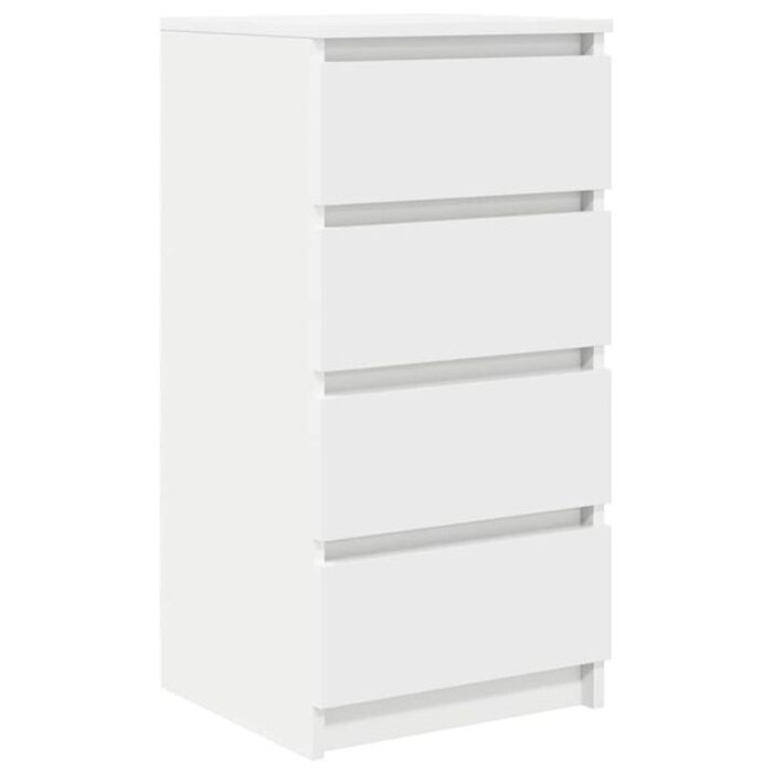 Biała komoda z 4 szufladami 37,5x35x76 cm - 78% taniej