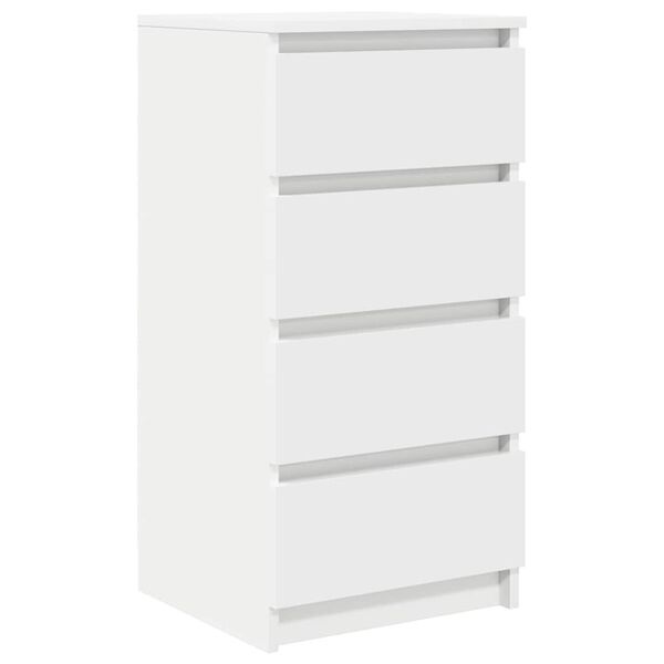 Biała komoda z 4 szufladami 37,5x35x76 cm - 78% taniej