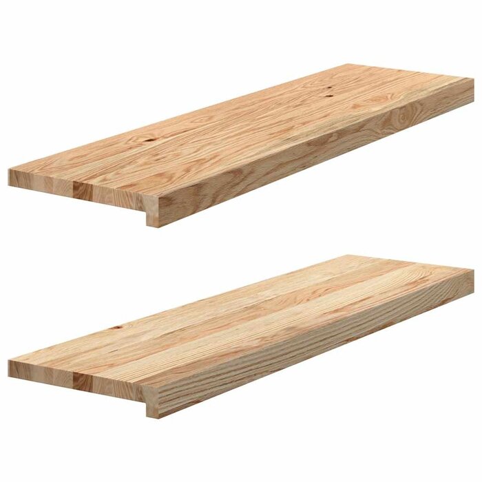 Vidaxl Zestaw 2 parapetów z litego drewna dębowego 90x30x2 cm - 80% taniej