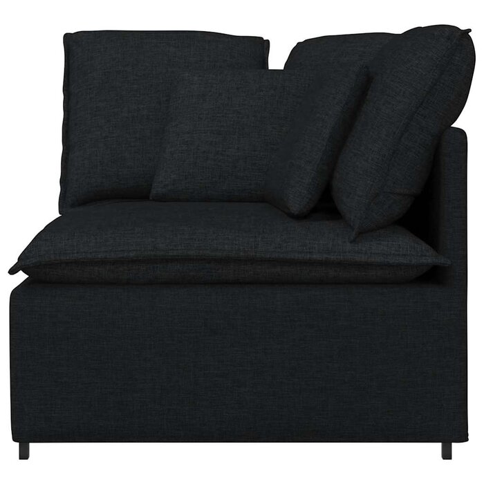 Moduł narożny sofy 100 cm czarny - 76% taniej