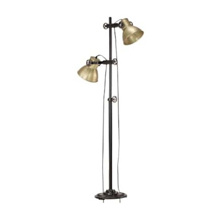 Vidaxl Industrialna lampa podłogowa z 2 kloszami - 80% taniej